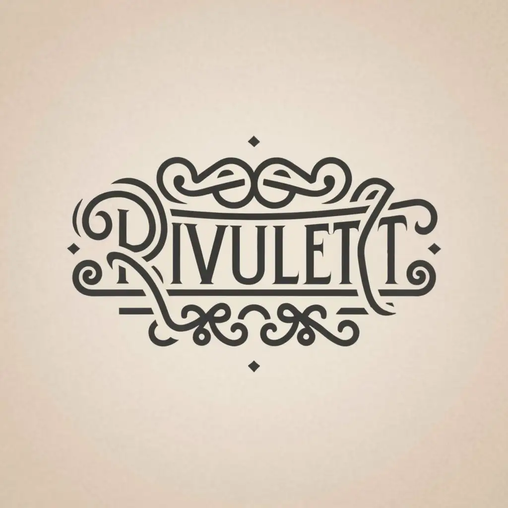a logo design,with the text "rivulett", main symbol:logo named rivulett for antiq brands ,Moderate,clear background