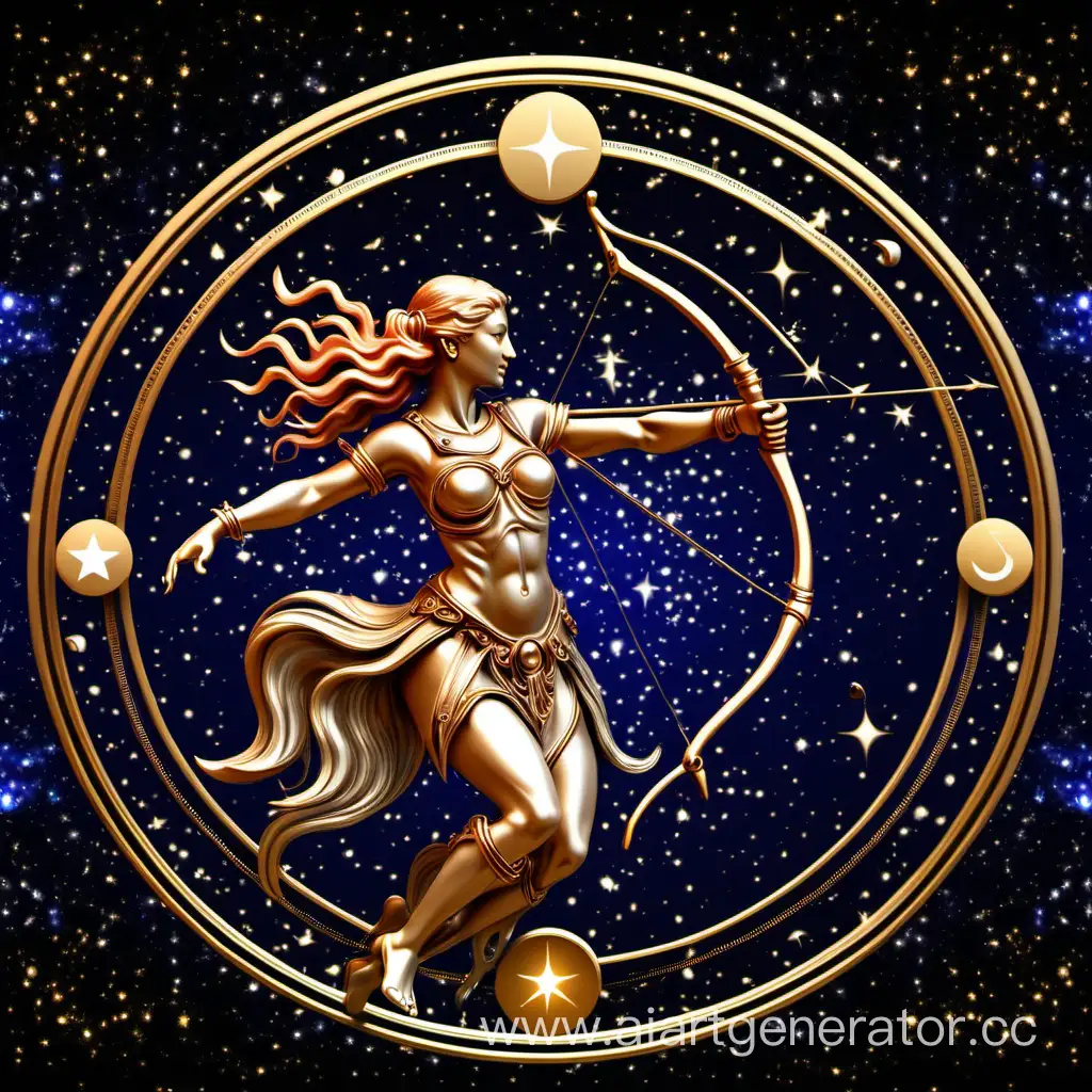 Sagittarius-Zodiac-Sign-Art-Celestial-Archer-with-Cosmic-Bow-and-Arrow