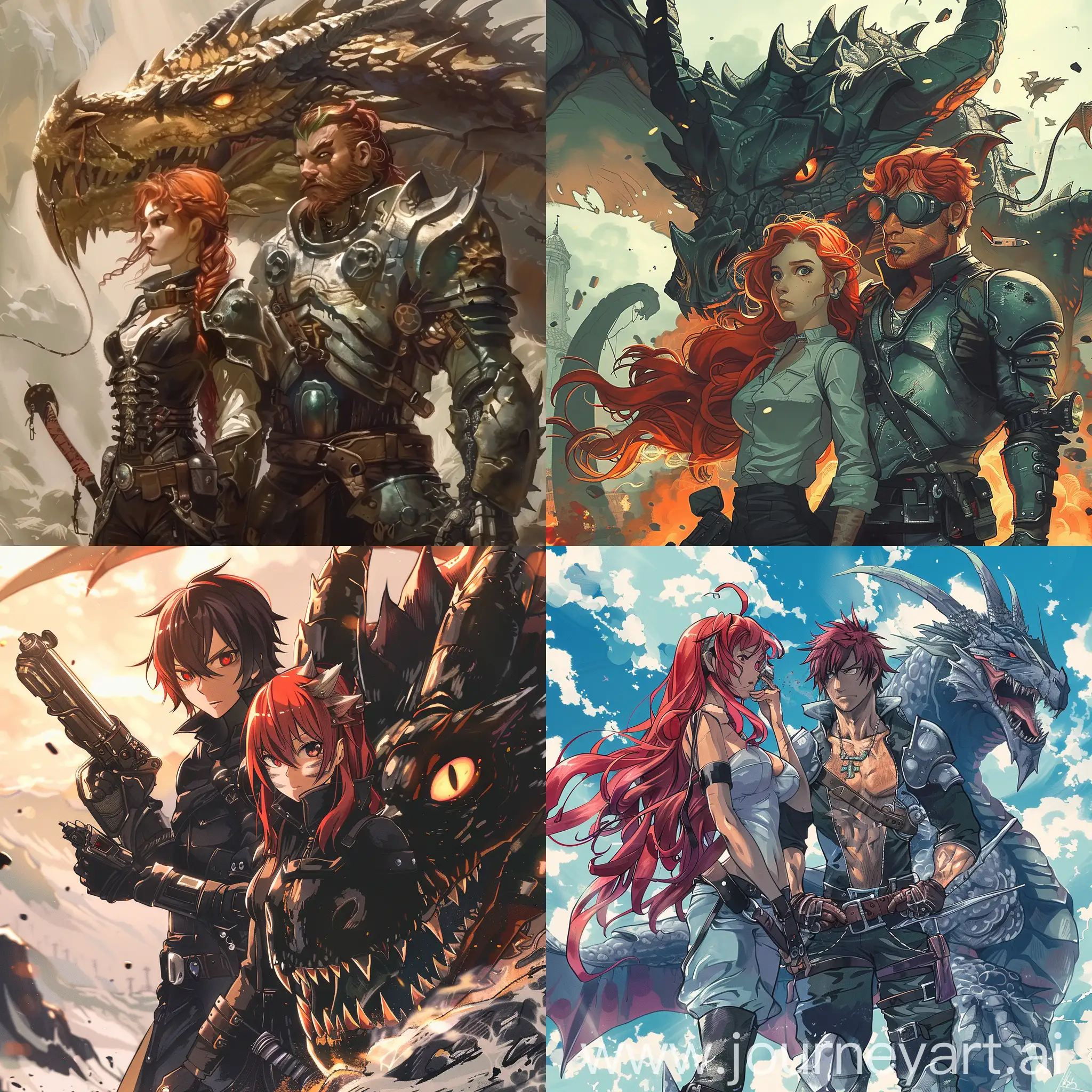 Epic-Battle-The-Metalist-and-the-RedHaired-Girl-Conquer-the-Dragon