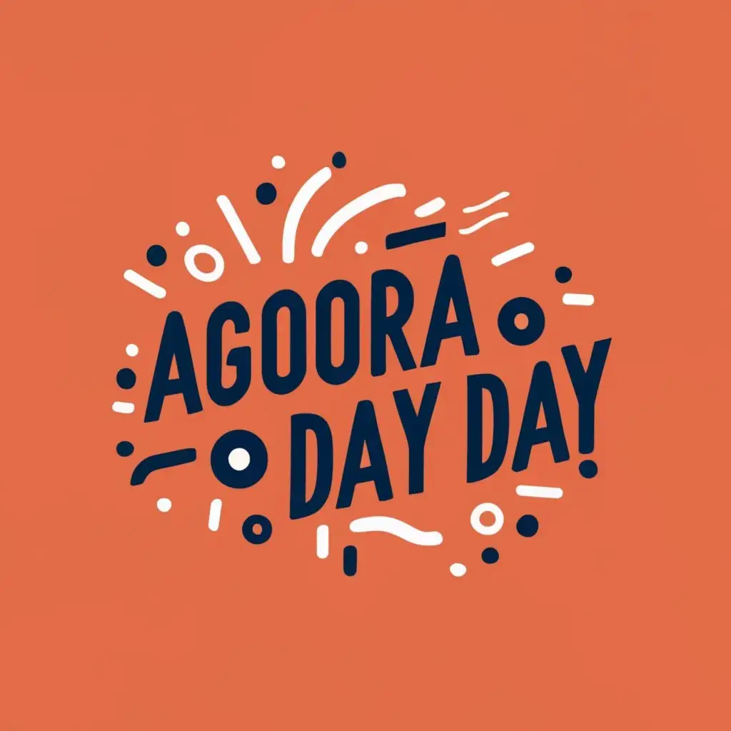 logo, Career Event, with the text "Agora Day", typography