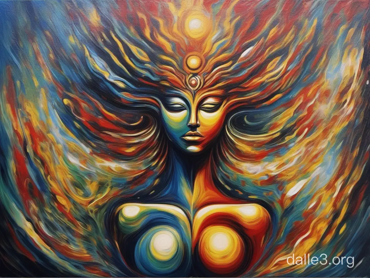 Abstract Depiction of the Goddess of Emotion | Dalle3 AI