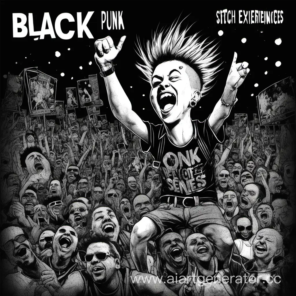 Joyful-Punk-Experience-Album-Cover-with-Sketch-Style-on-Black-Background