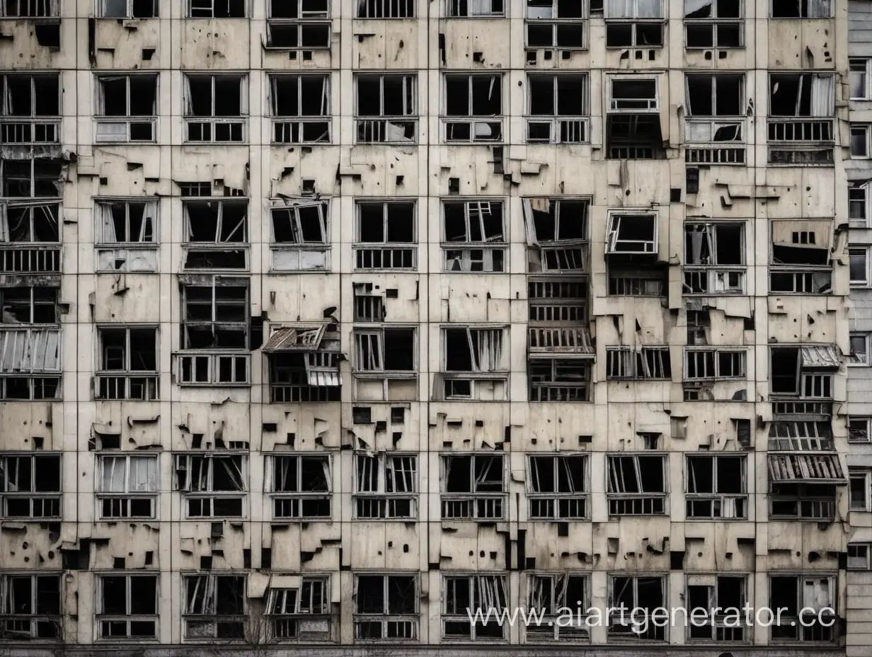 сломанные и грязные советские здания