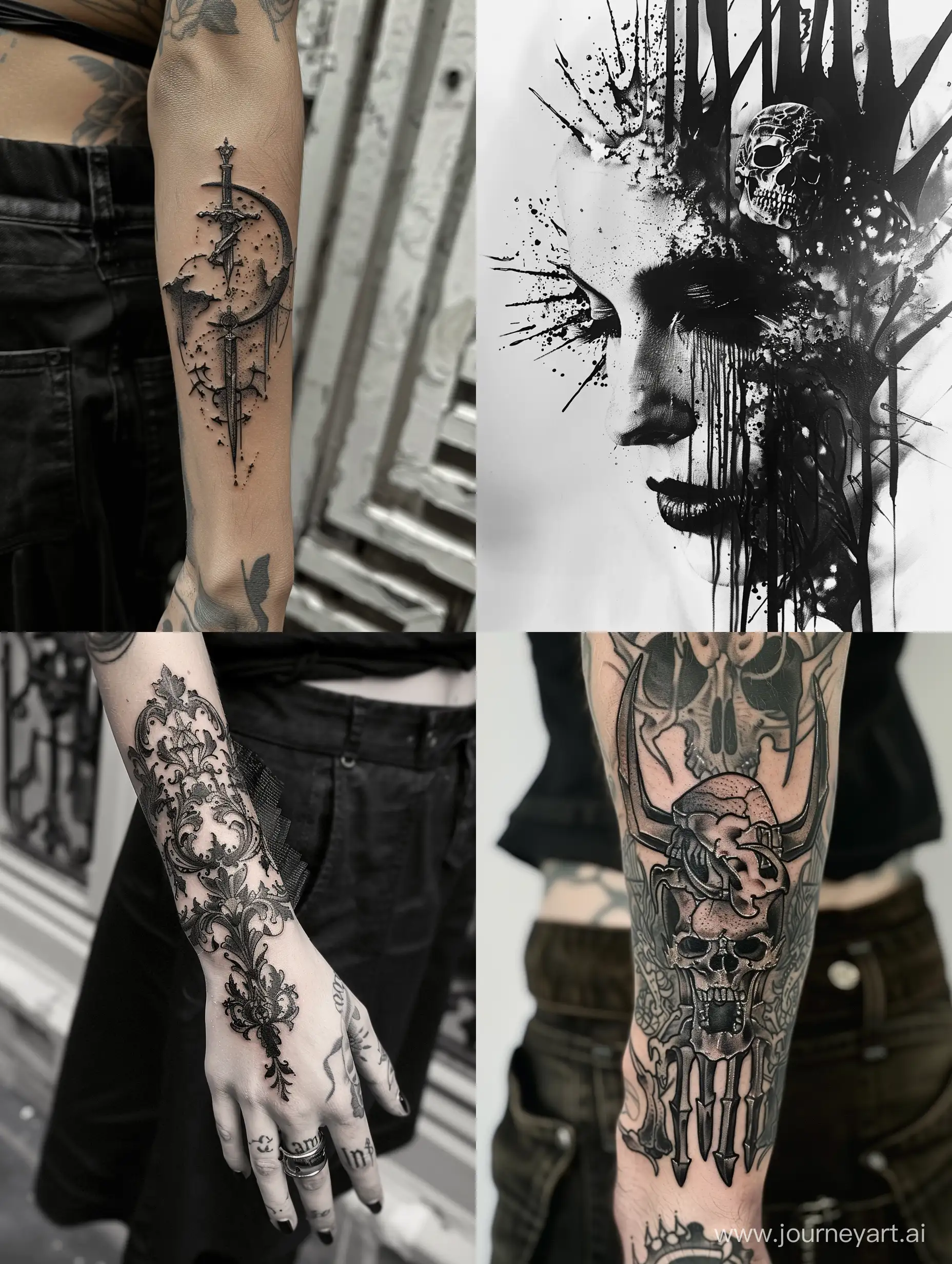 Gothic-Tattoo-Art-Intricate-Design-with-Dark-Imagery