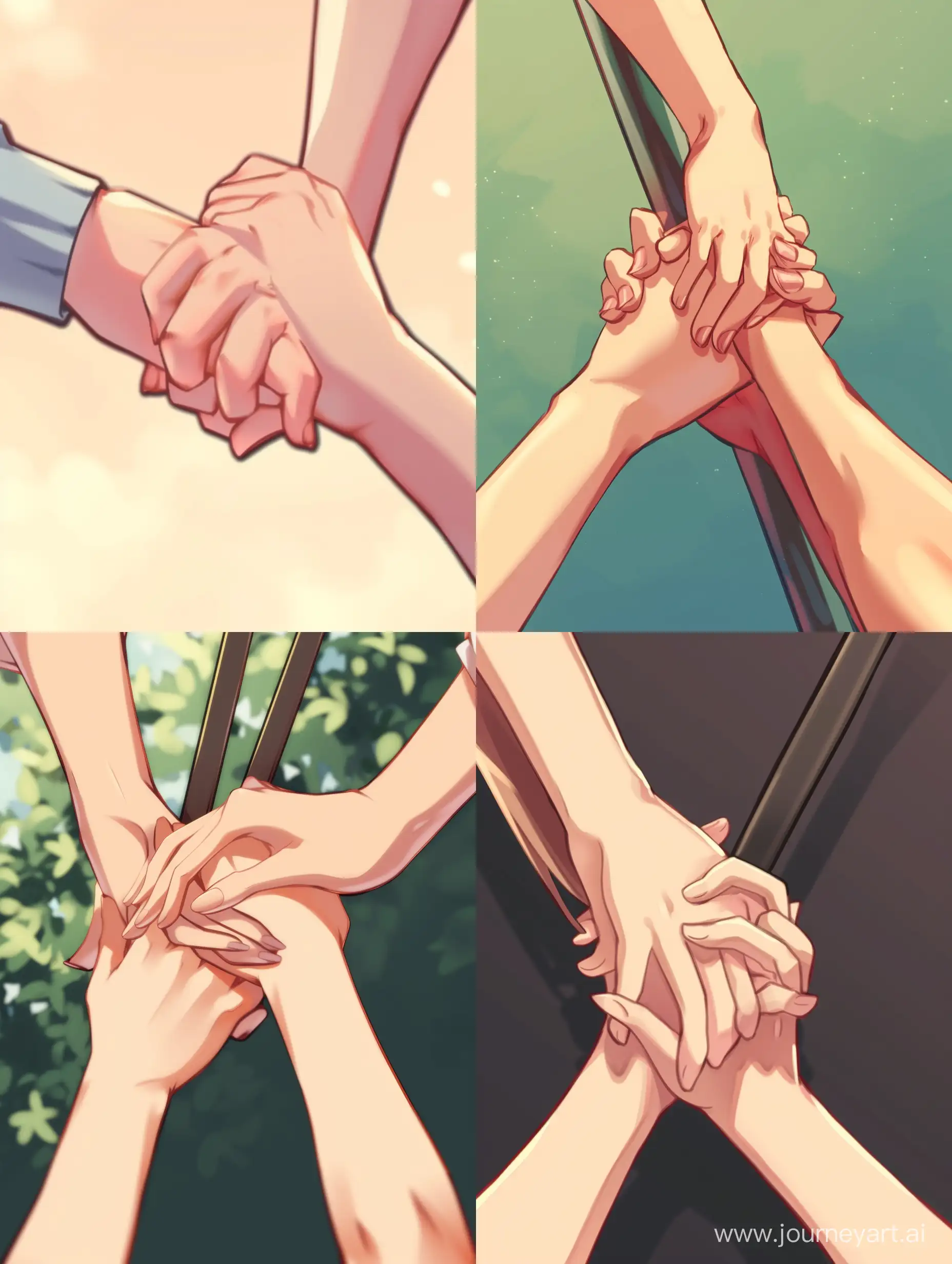 CloseUp-Anime-Style-Chibi-Hands-Holding-Together