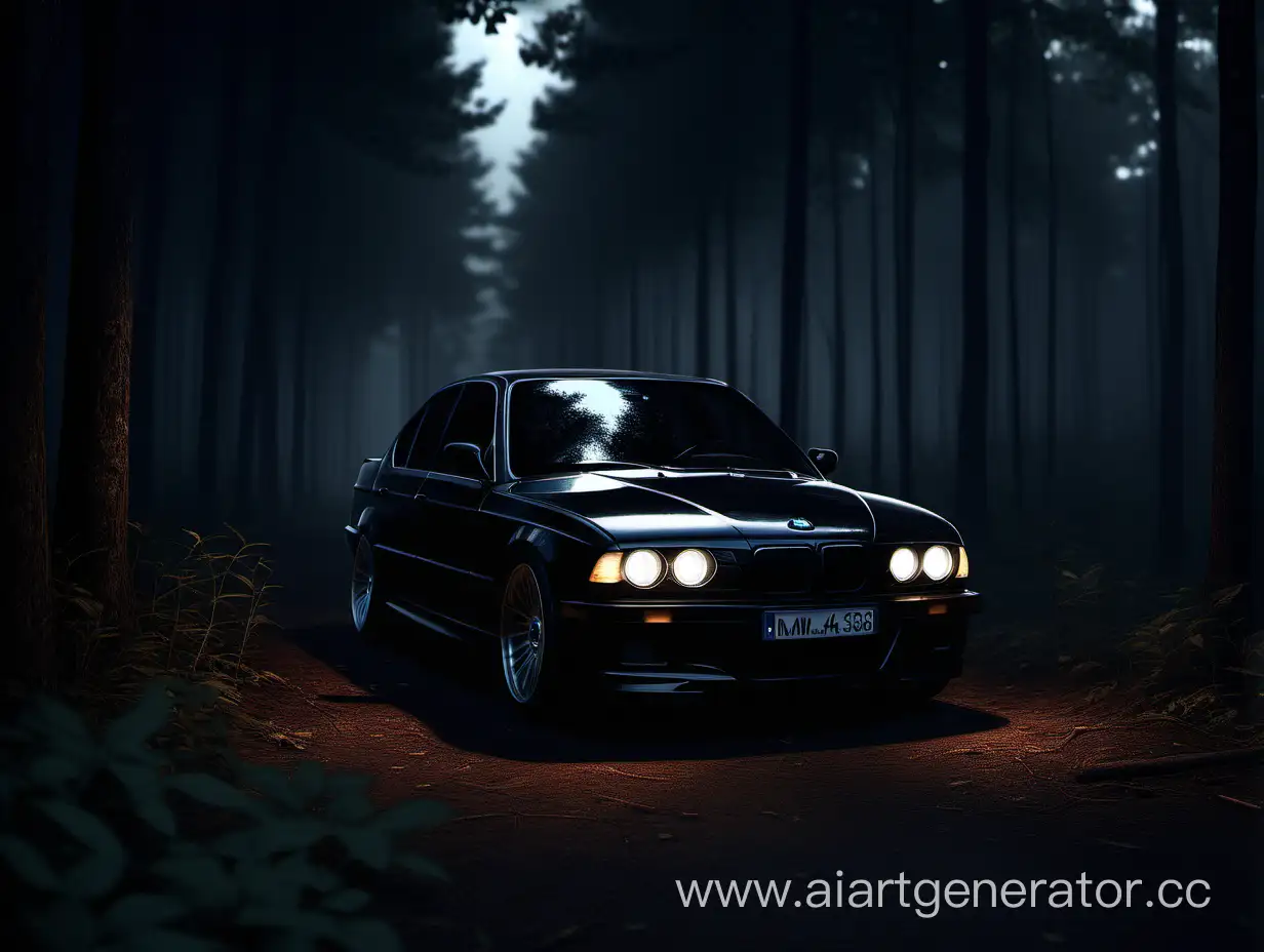 Mystical-BMW-E43-in-Enchanted-Forest-with-Atmospheric-Lighting