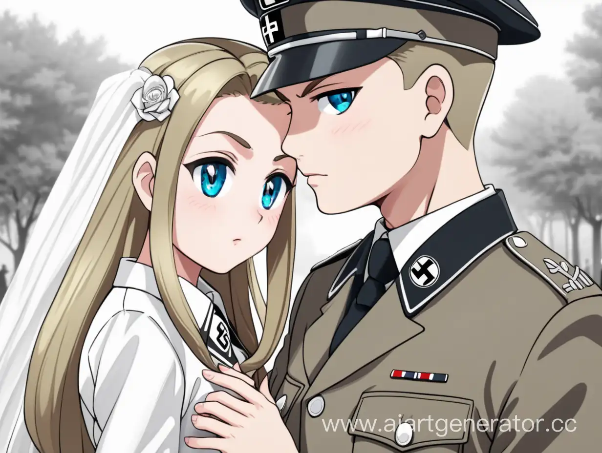 Married Cute Nazi soldier anime girl