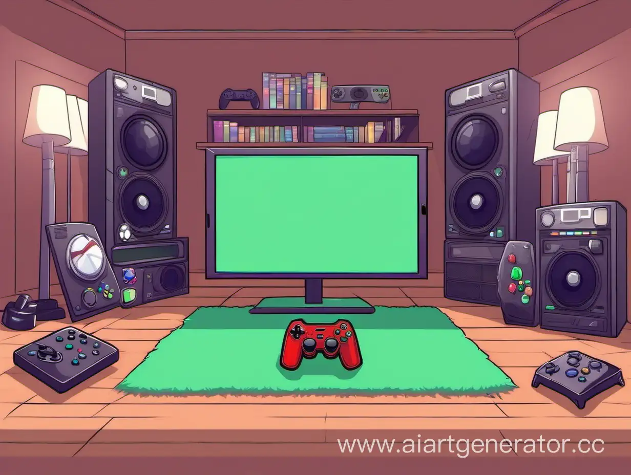 Gaming-Preview-on-Carpet-Background-with-Gamepad