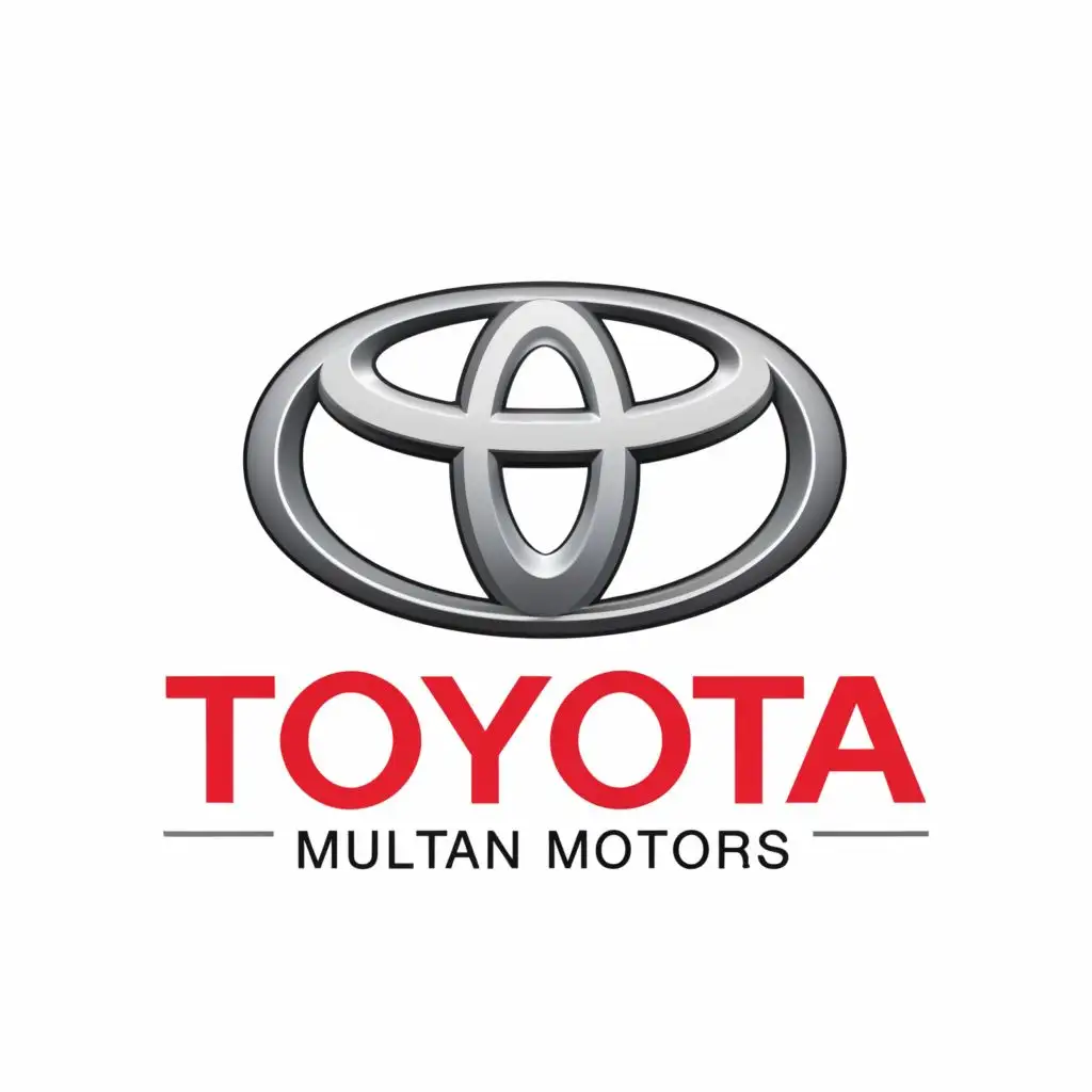 logo, TOYOTA, with the text "TOYOTA MULTAN MOTORS", typography, be used in Automotive industry
