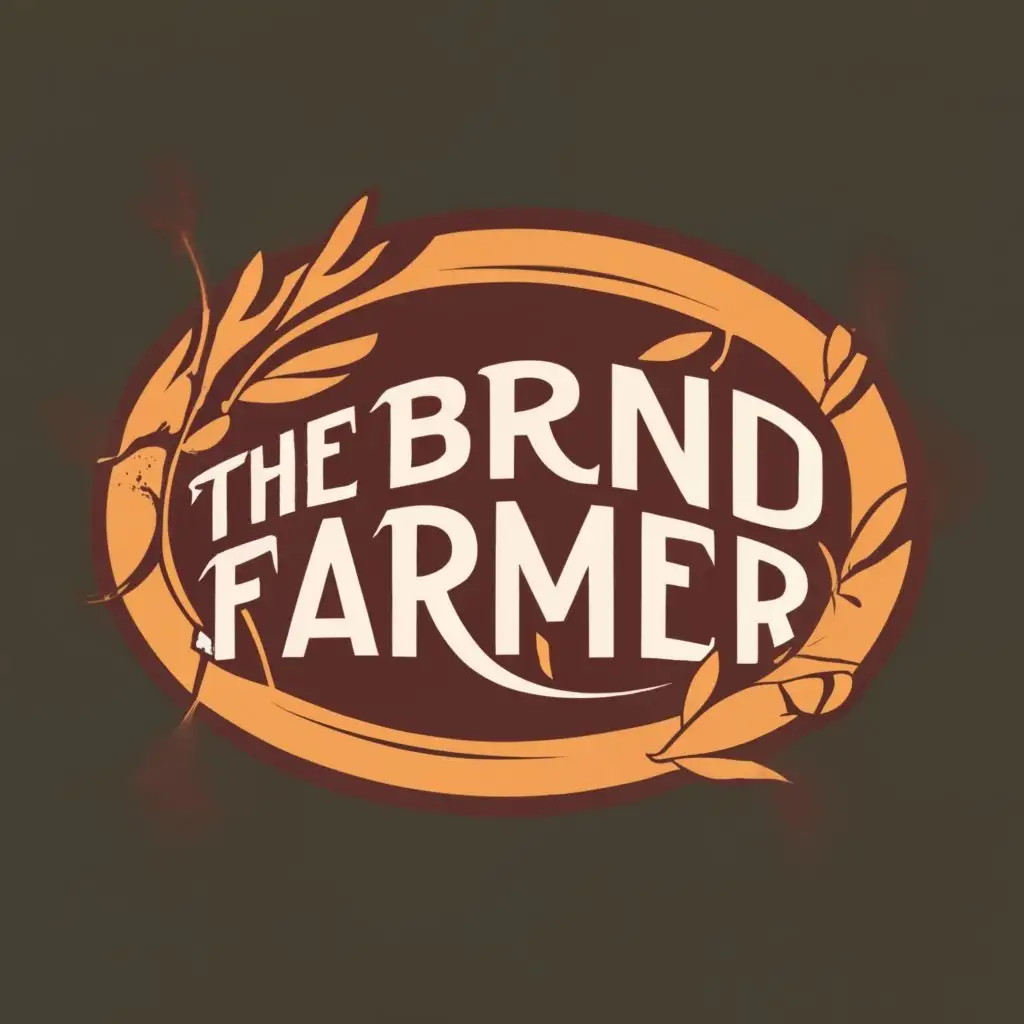 logo, THE BRAND OF FARMER, with the text "The brand of farmer", typography