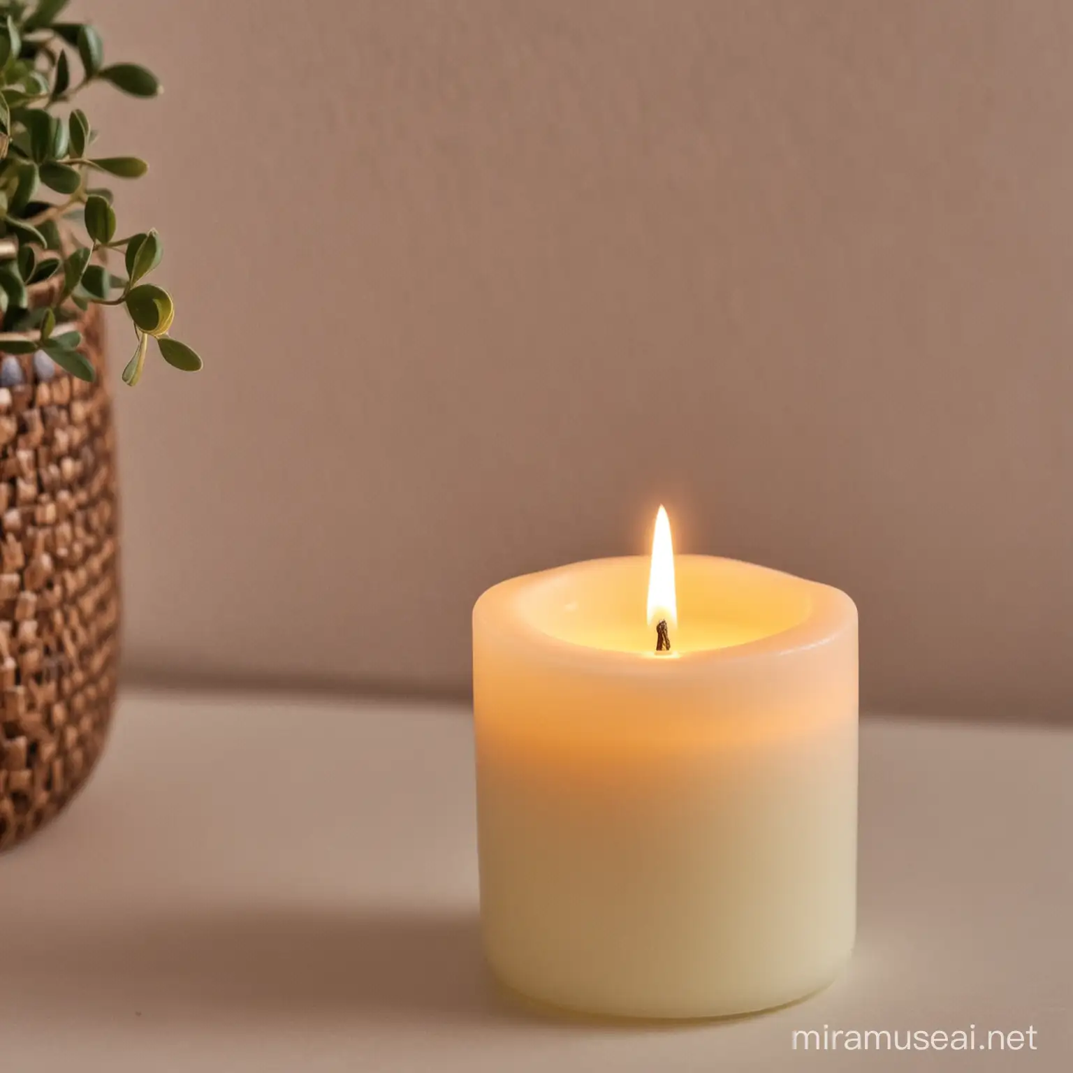 Relaxed Atmosphere Candlelit Serenity at Home