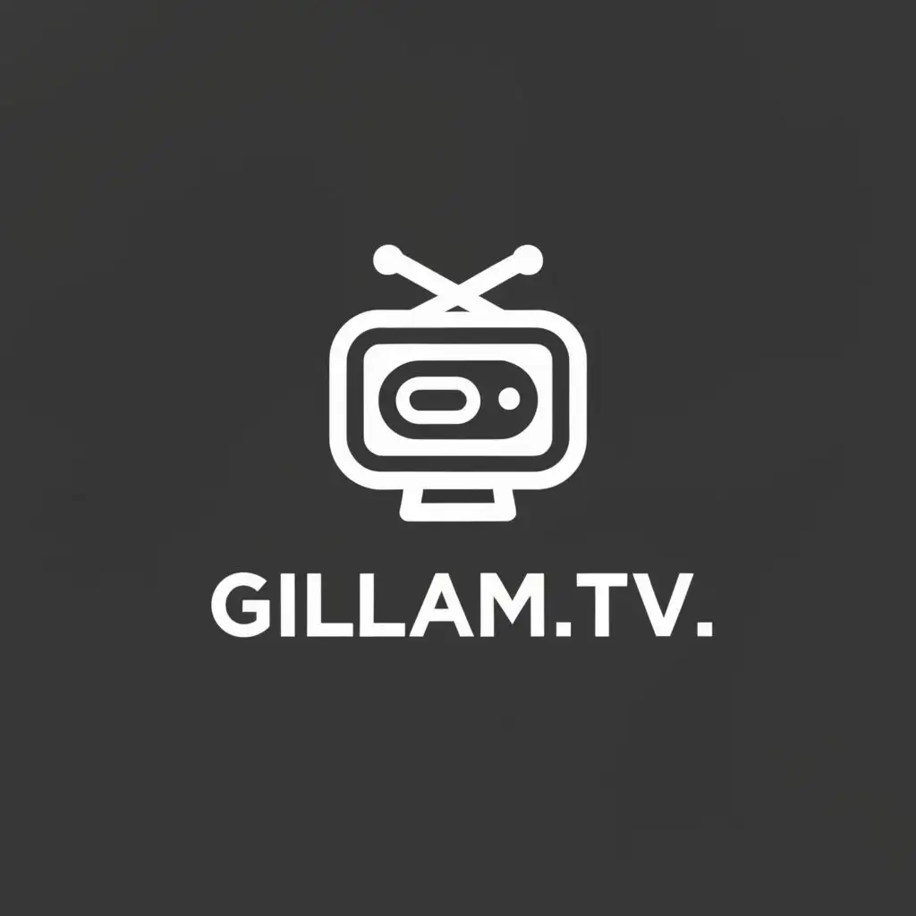 LOGO-Design-for-GillamTV-Modern-TV-Symbol-with-Technological-Elements-and-Clear-Background