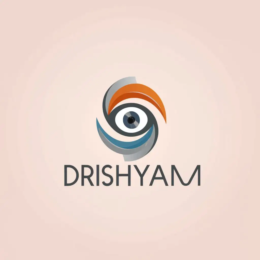 a logo design,with the text "Drishyam", main symbol:Eye,Moderate,be used in Internet industry,clear background