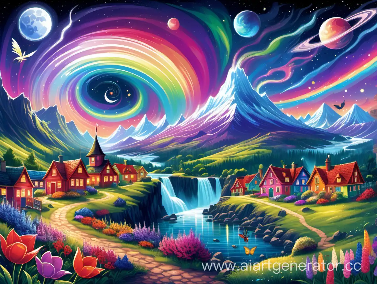 Enchanting-Night-Sky-Aurora-Borealis-Planets-and-FairyTale-Scenes