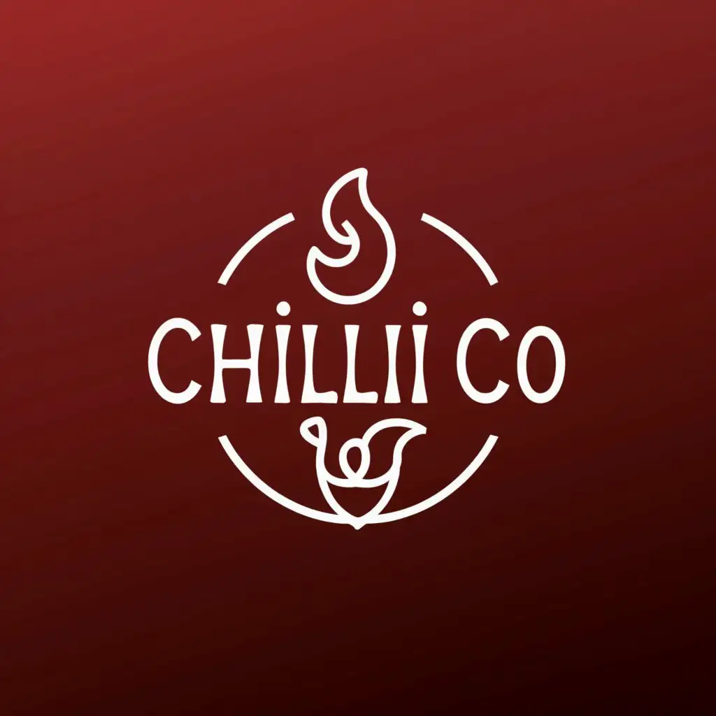 a logo design,with the text "Chilli Co.", main symbol:chili and Garlic,Moderate,clear background