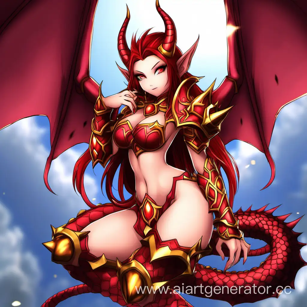Majestic-Anime-Cutie-Queen-with-Visible-Legs-Alexstrasza-Inspired-Artwork