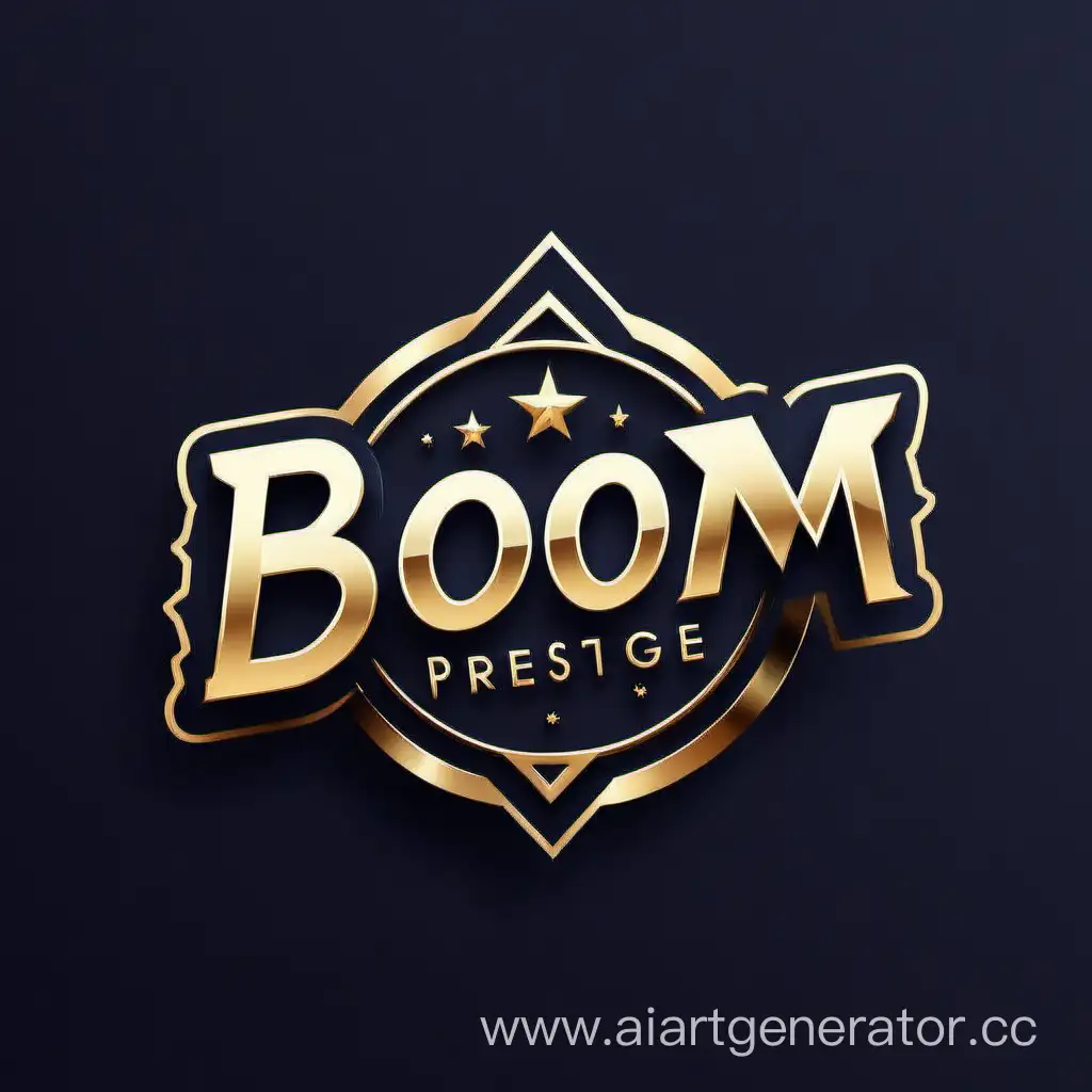 Логотип для сайта по продаже одежды с названием Boom Prestige
