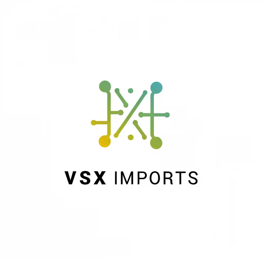 a logo design,with the text "VSX IMPORTS", main symbol:Abstract,Moderate,be used in Technology industry,clear background