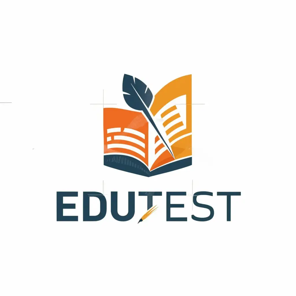 a logo design,with the text "EduTest", main symbol:Education,Moderate,be used in Education industry,clear background