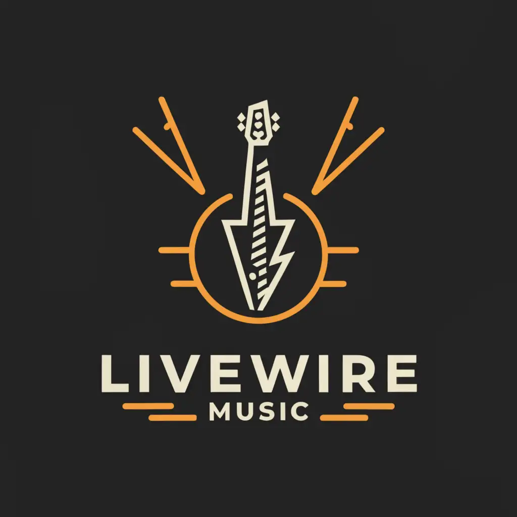 a logo design,with the text "Livewire Music", main symbol:Rock and Roll,Moderate,be used in Retail industry,clear background