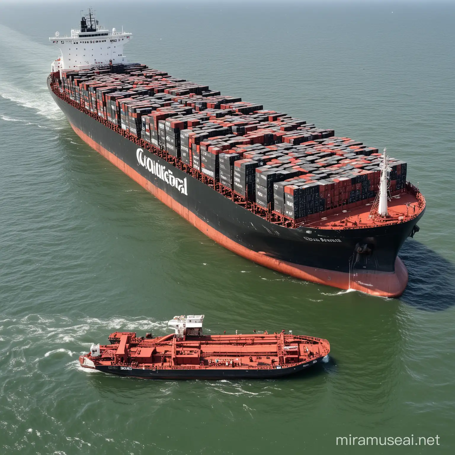 Massive Cargo Ship Loaded with CocaCola Products Docked in Brazil