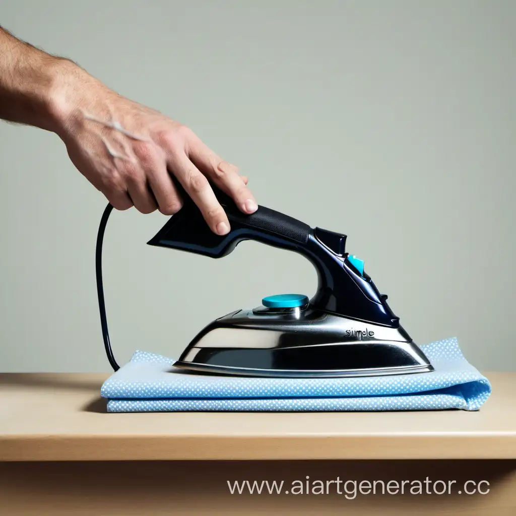 Man-Ironing-Clothes-with-Determination