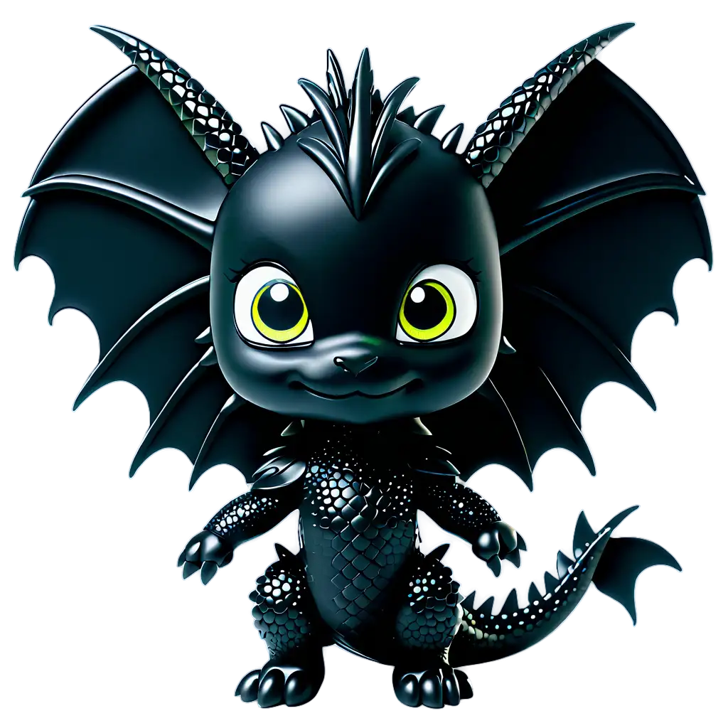 Black chibi dragon