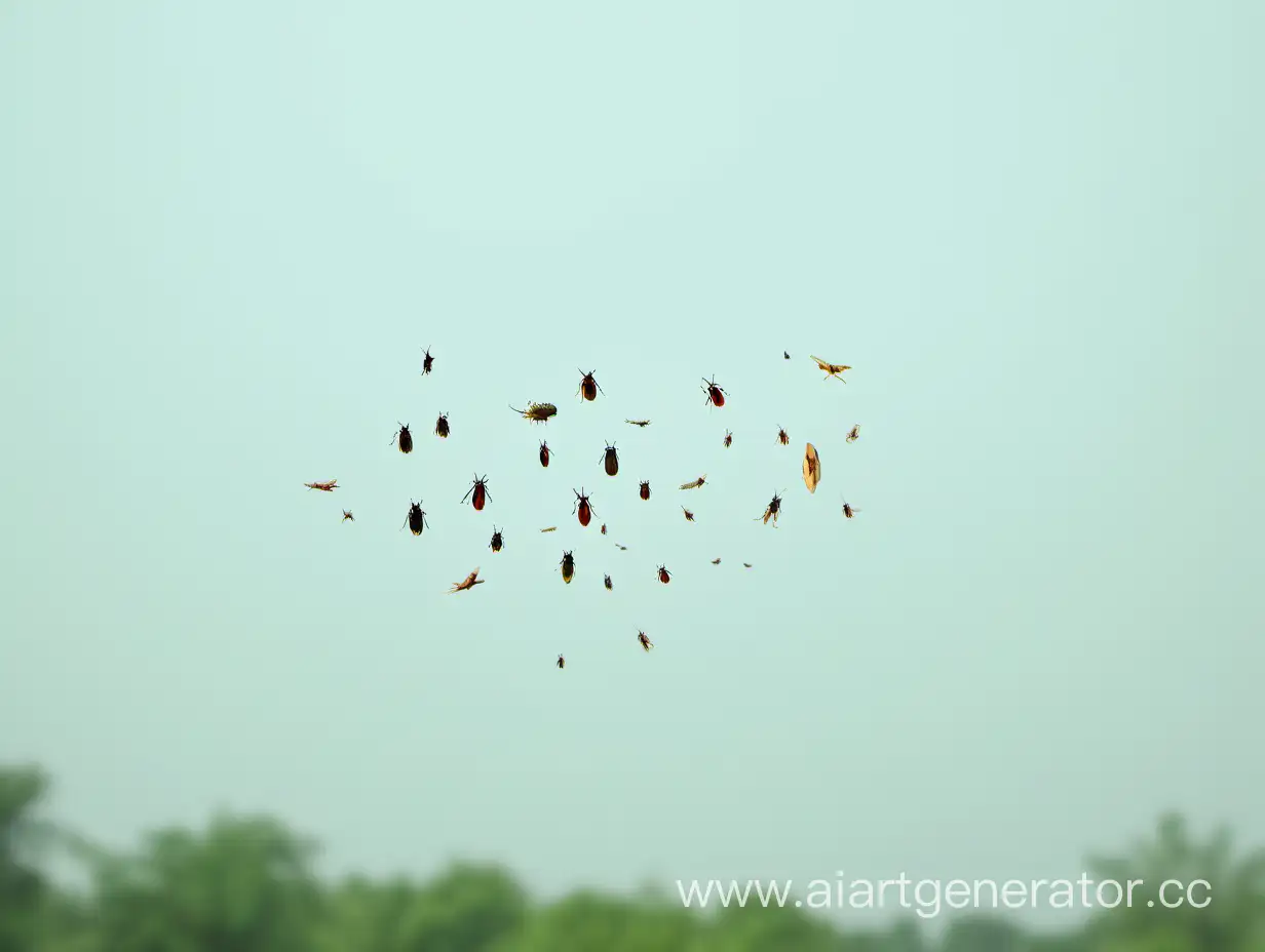 Vibrant-Swarm-of-Flying-Insects-in-Nature