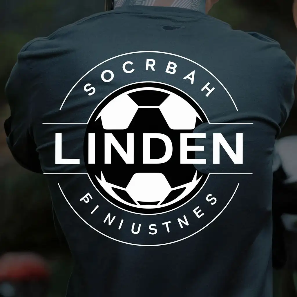 logo, Soccerball, with the text "Linden", typography, be used in Sports Fitness industry