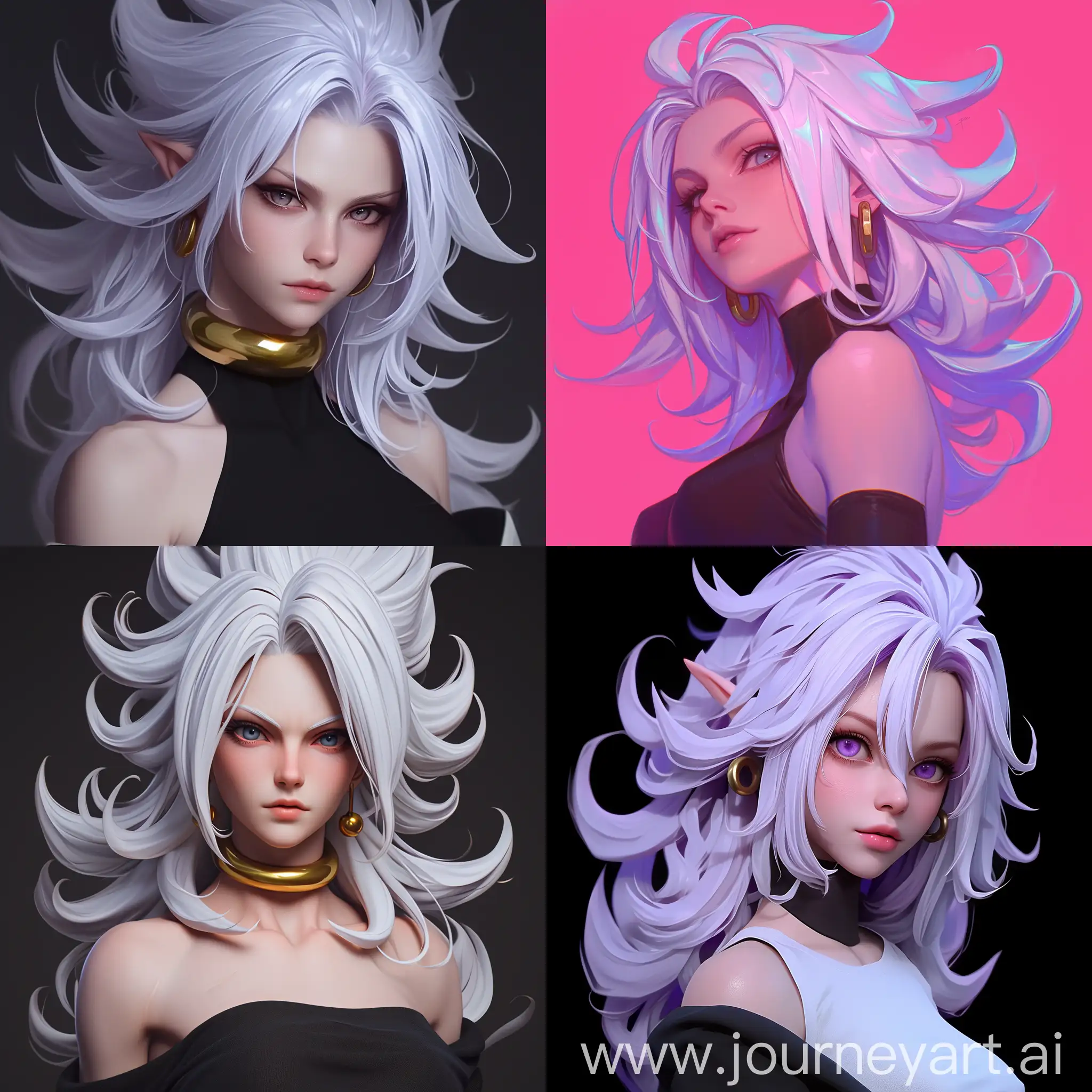 Realistic-Majin-Android-21-Portrait-Low-Angle-34-Face-Art