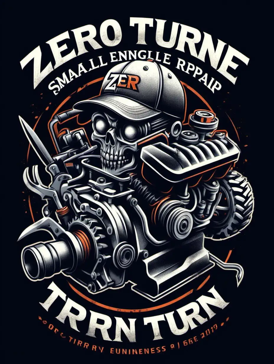 t-shirt design for a small engine repair business. also sells zero turn 