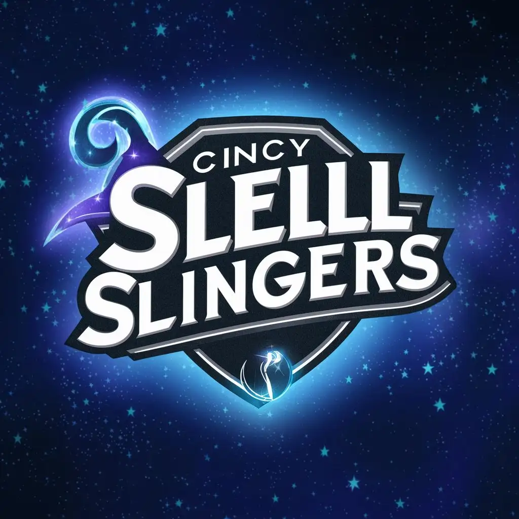 LOGO-Design-For-Cincy-Spell-Slingers-Mystical-Typography-with-Magical-Theme