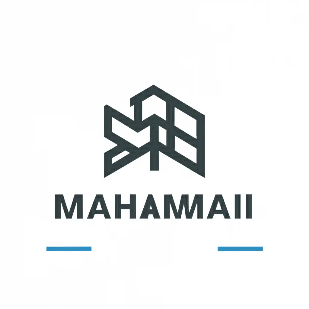 a logo design,with the text "MAHAMAI", main symbol:A building,Minimalistic,clear background