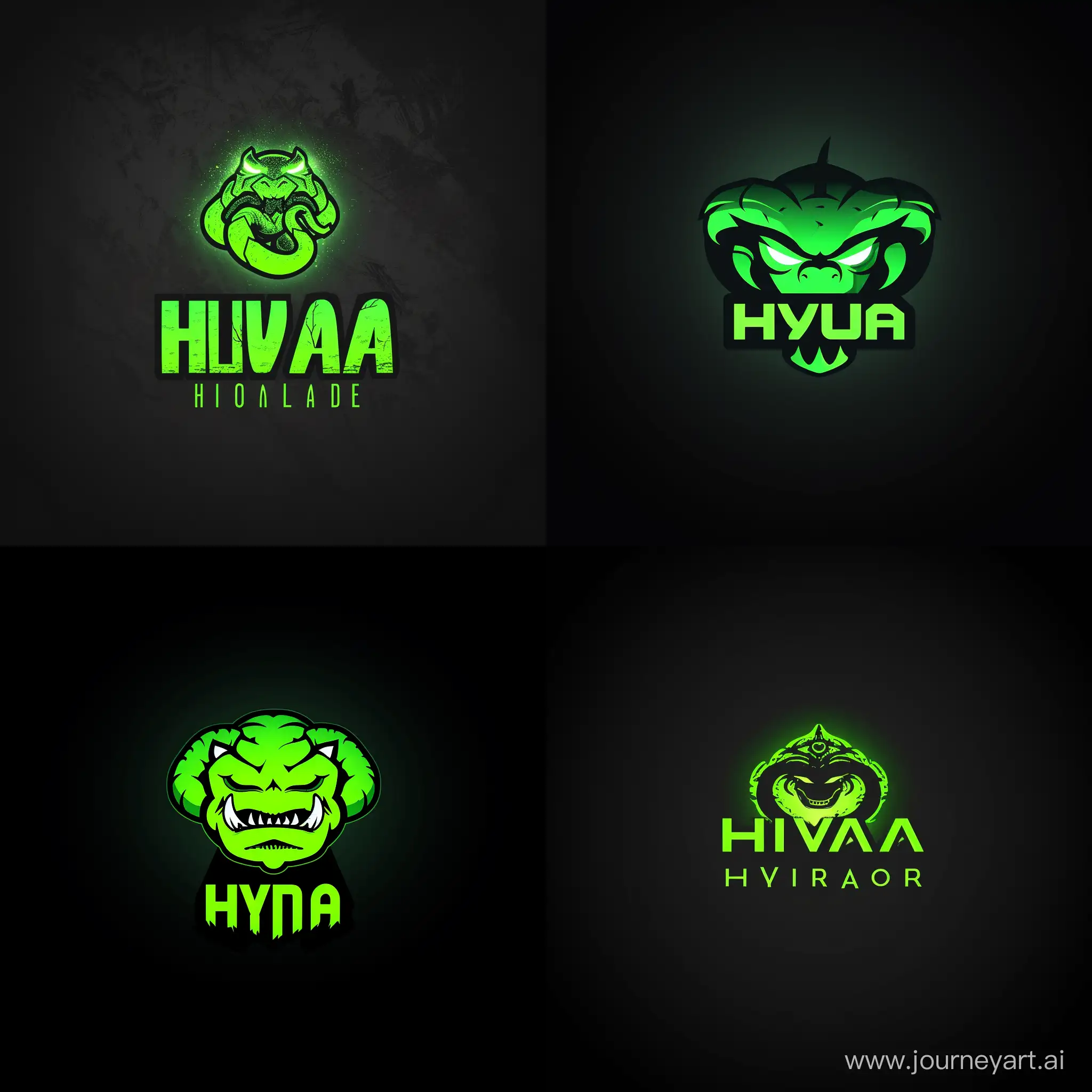 Menacing-AcidGreen-Hydra-Logo-on-Black-Background