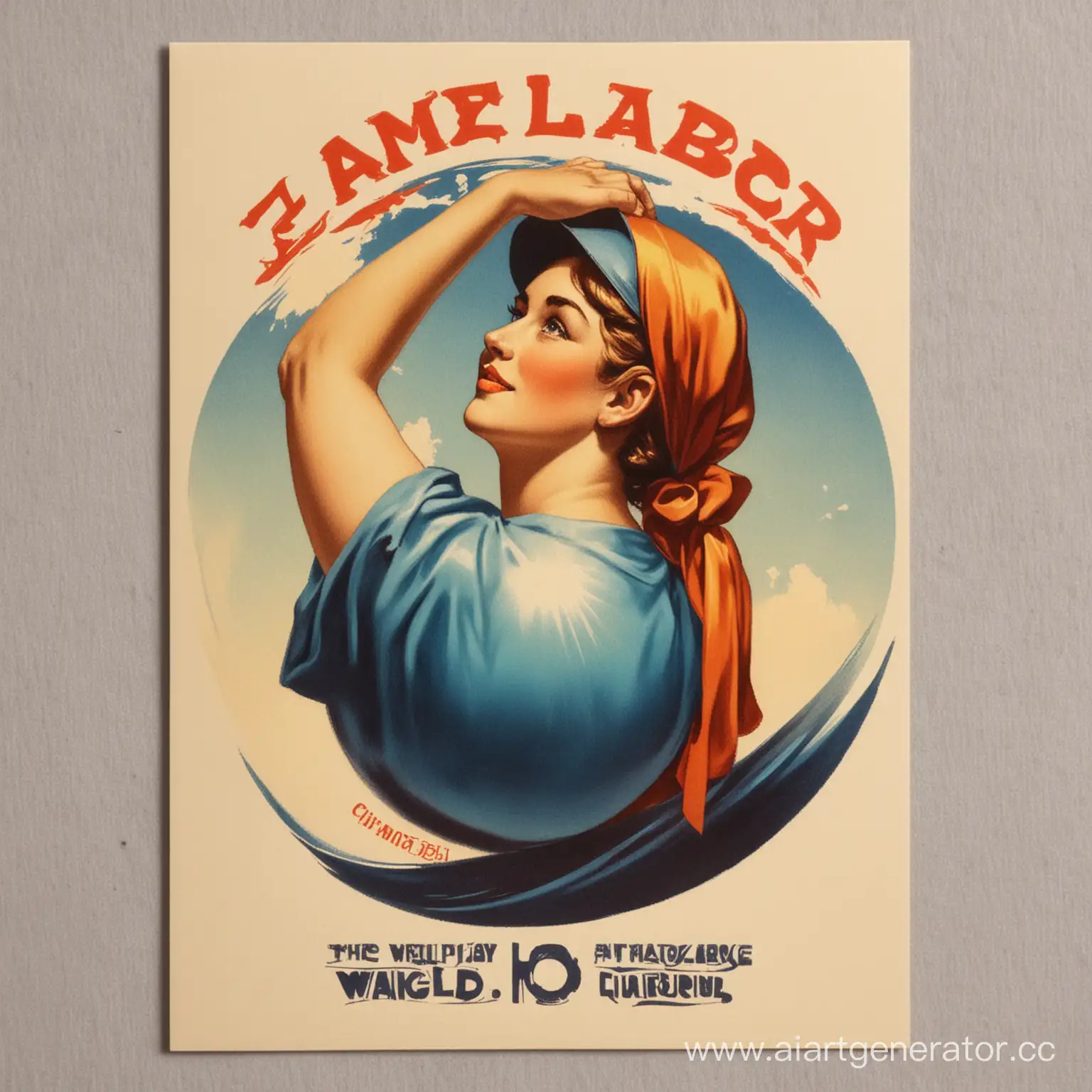 открытка на мир труд май 