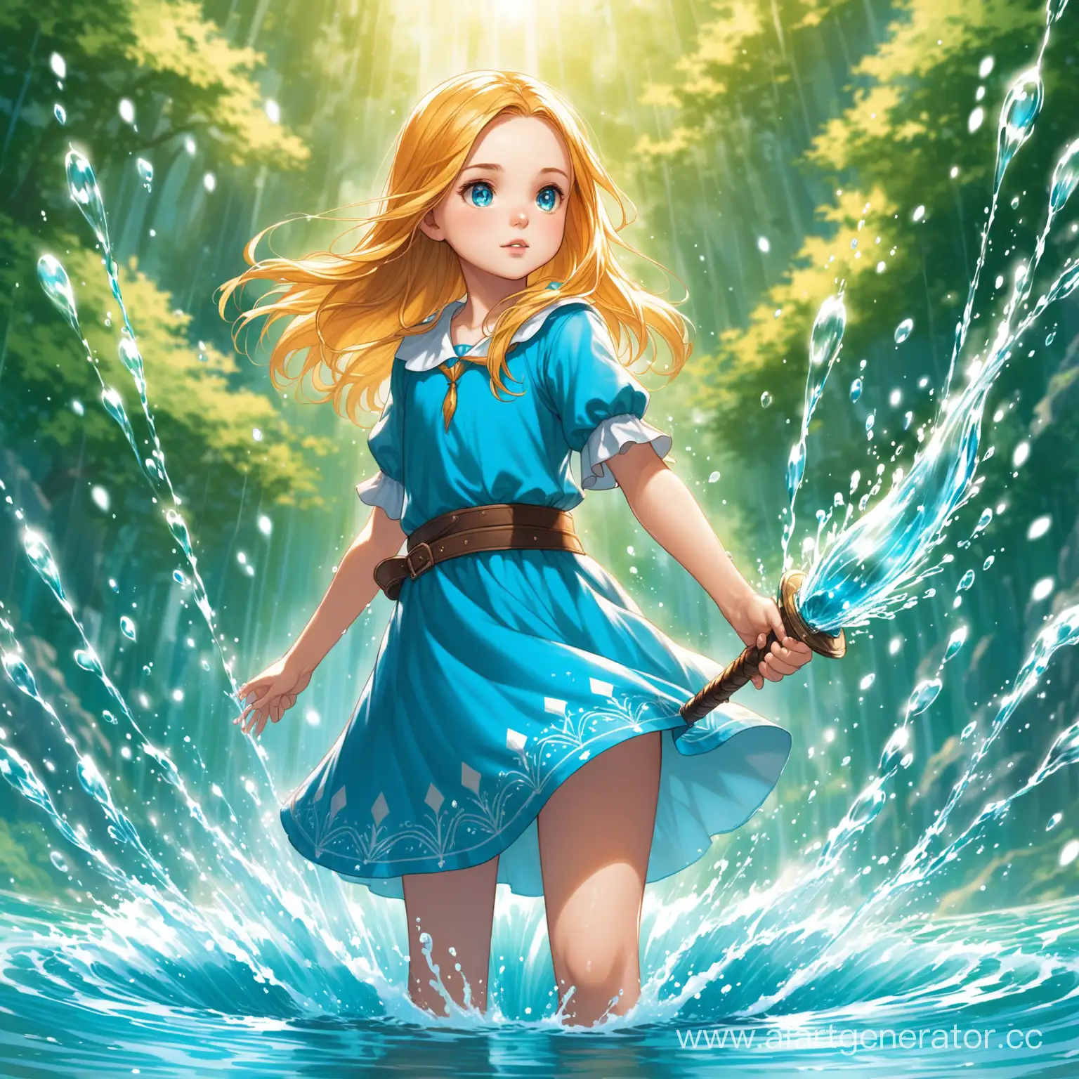 молодая и отважная воительница Алиса она владеет магией воды и владеем им в совершенстве