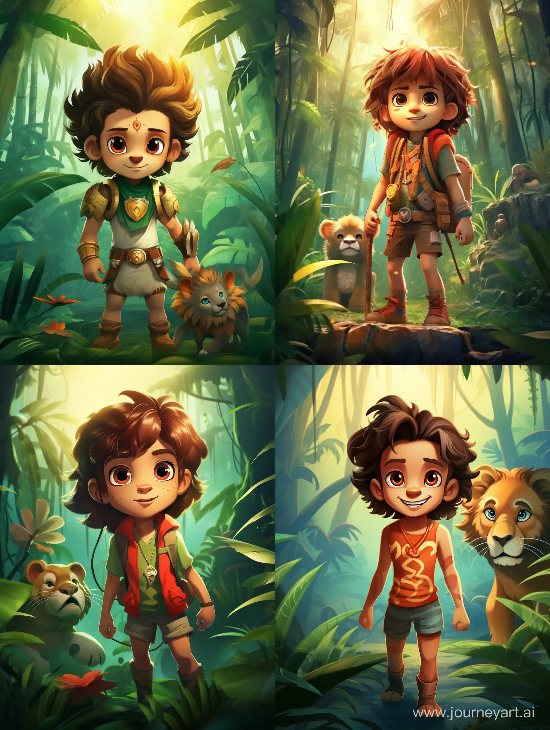 Adventurous-Cartoon-Super-Hiro-Lionstrong-in-the-Amazon-Forest