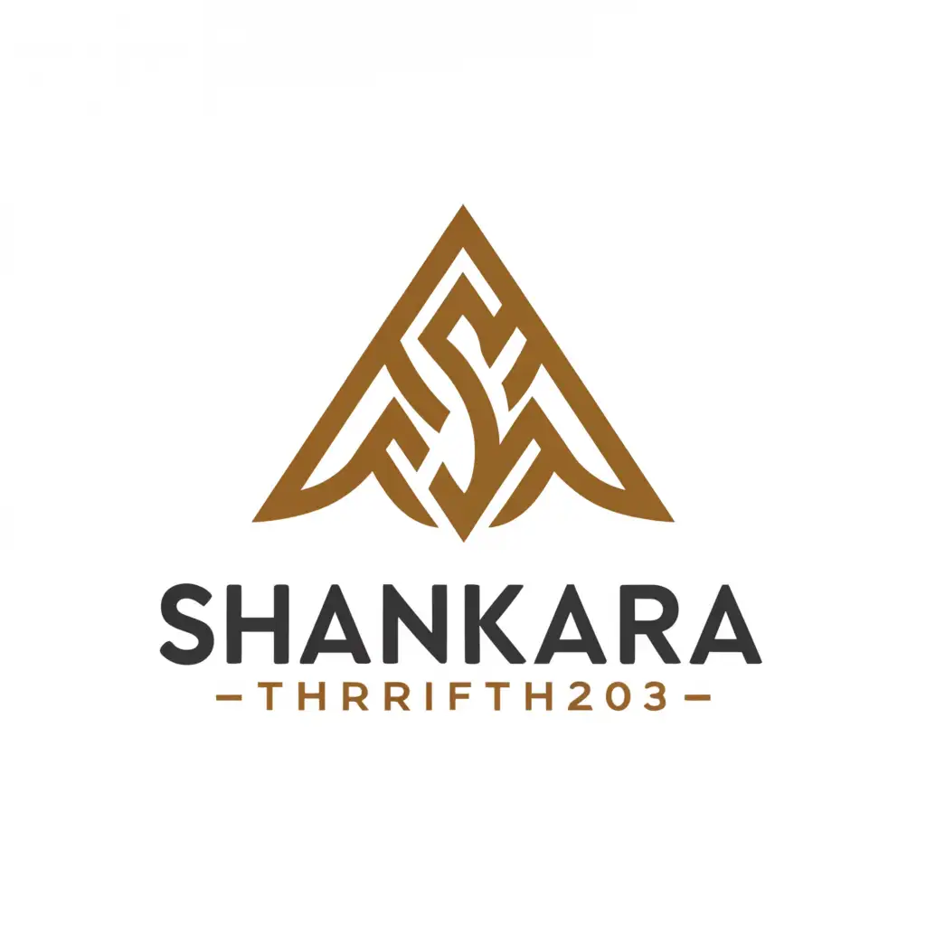 a logo design,with the text "SHANKARA Thrift03", main symbol:natural, mountain,complex,clear background
