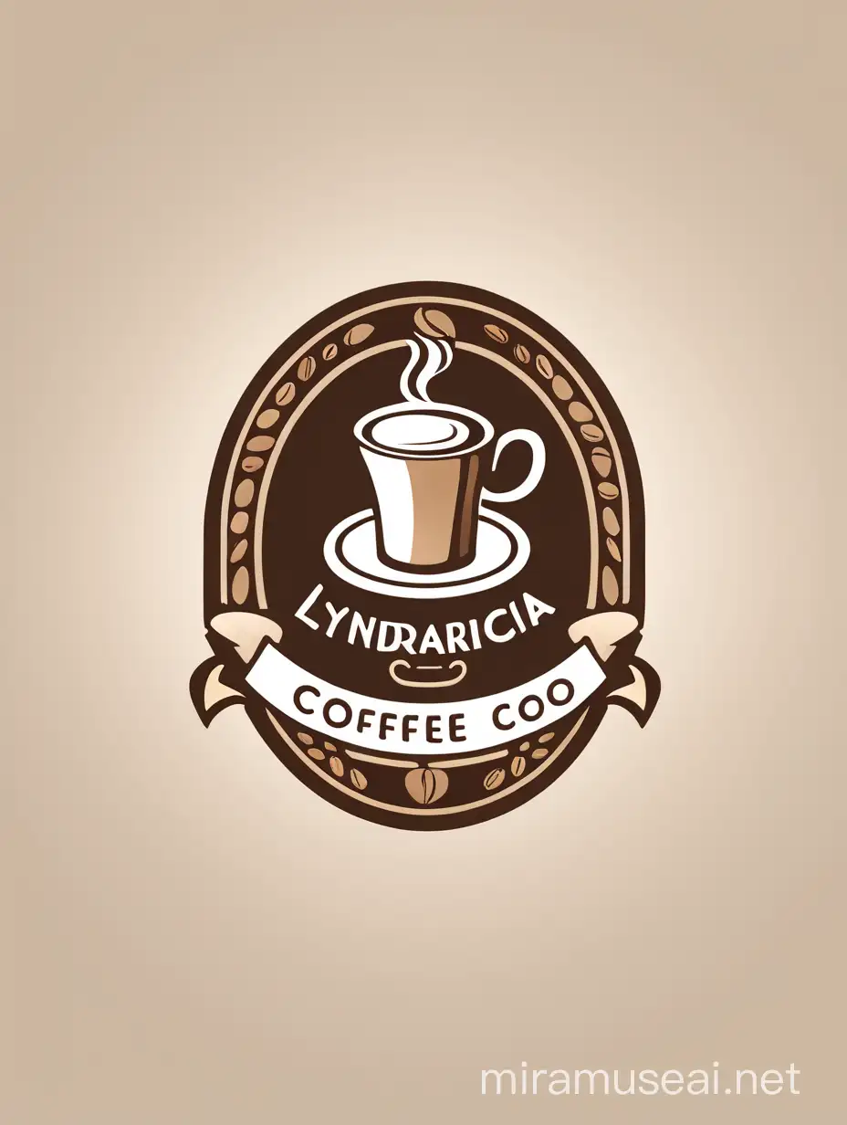 create a coffee logo company name LYNDRACIA COFFEE CO.