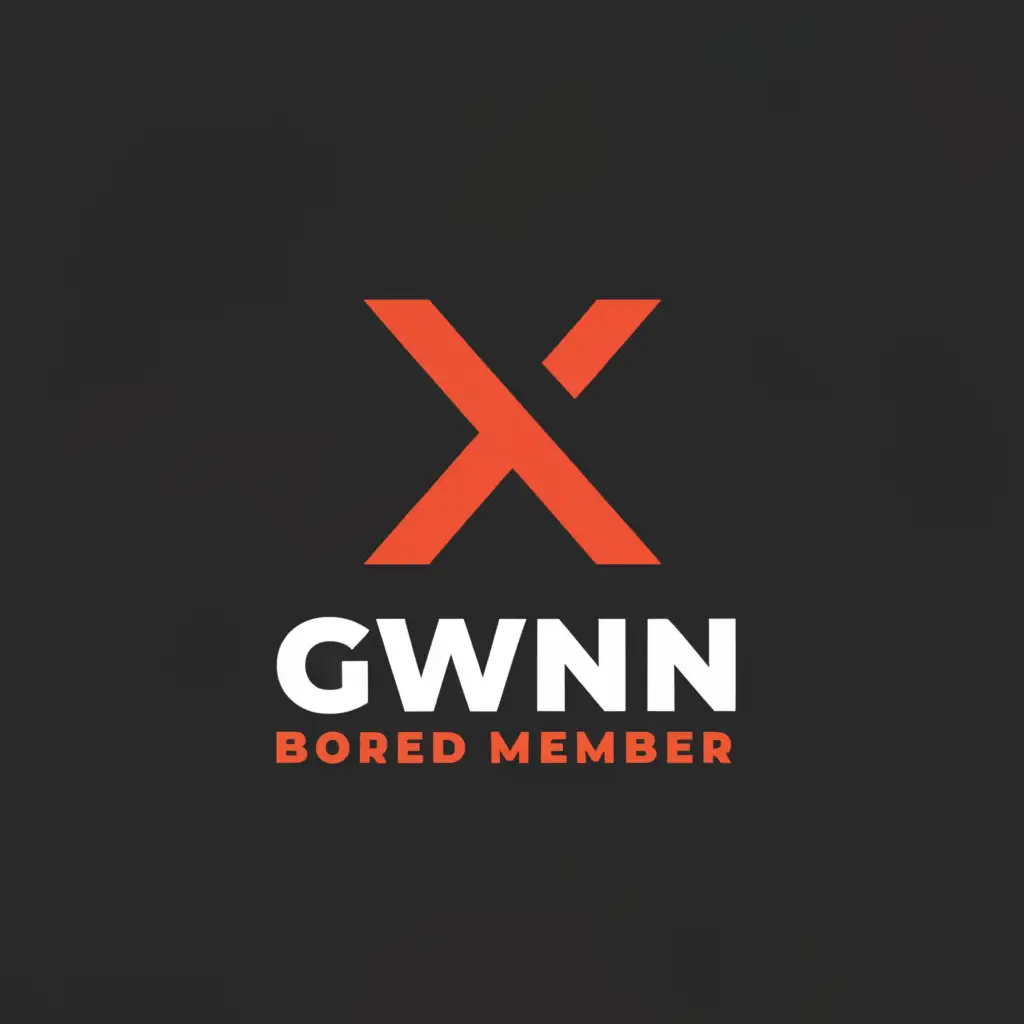 a logo design,with the text "GWNN Bored Member", main symbol:black background, red prohibited symbol,Moderate,be used in Religious industry,clear background