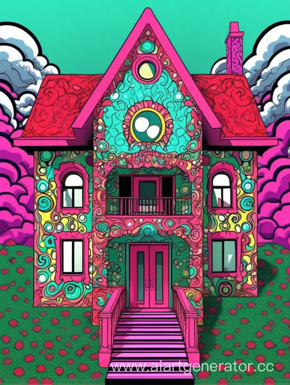 Psychedelic-Cartoon-Style-Gucci-House-Art