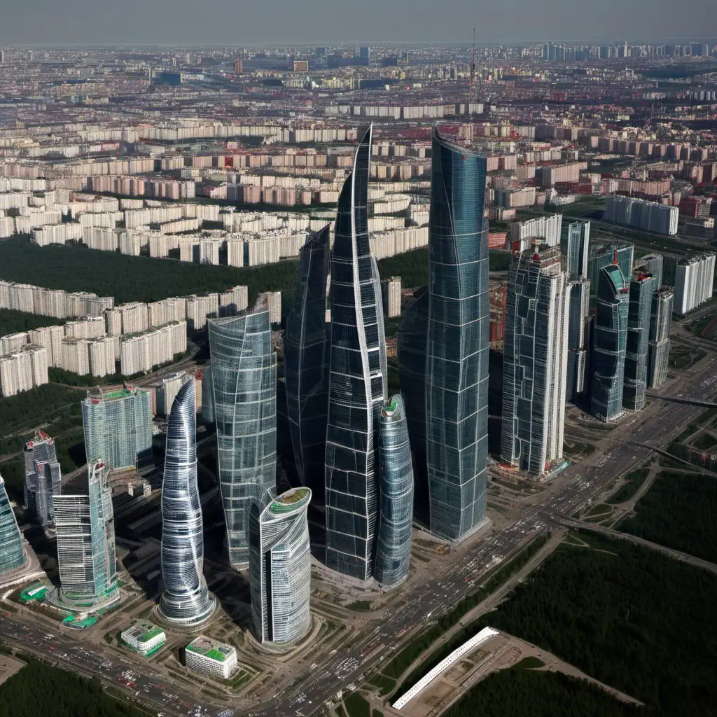 Significant Urban Expansion Moscow City 2012 Transformation