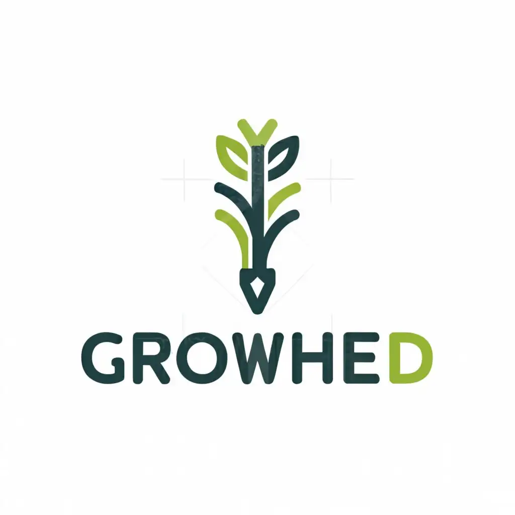 a logo design,with the text "GrowthEd", main symbol:Pencil, Growth, Inspire,Moderate,be used in Internet industry,clear background