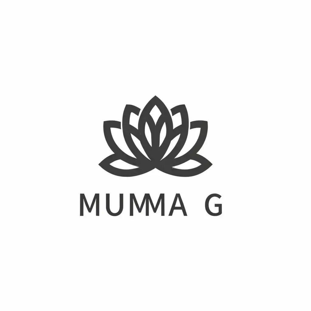 a logo design,with the text "mumma G", main symbol:Meditation,Moderate,clear background