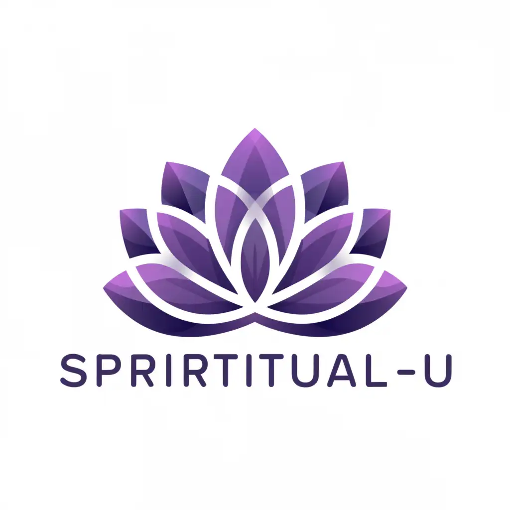 a logo design,with the text "Spiritual-U", main symbol:round Lotus Flower with a hex color of #602496,Minimalistic,be used in Beauty Spa industry,clear background
