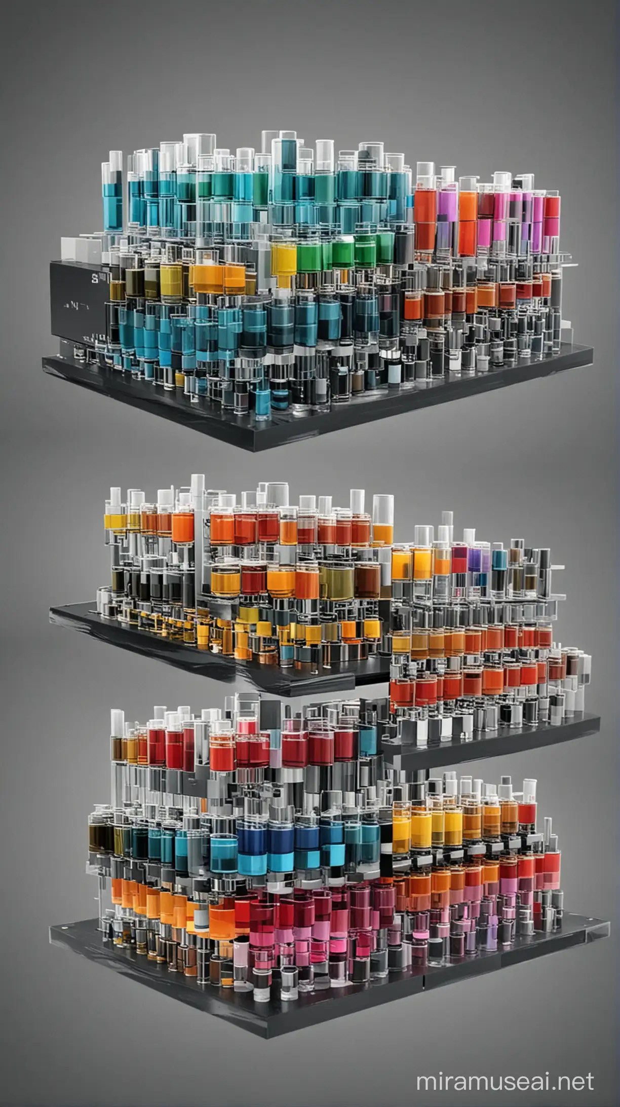 generate a realistic image of  montage of Labs in three colors