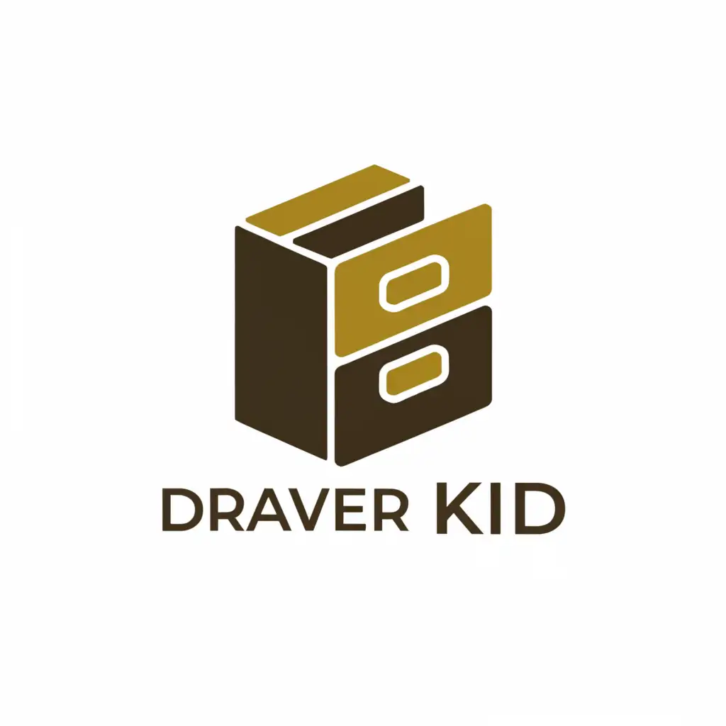 a logo design,with the text "drawer kid", main symbol:drawer with k,Moderate,clear background