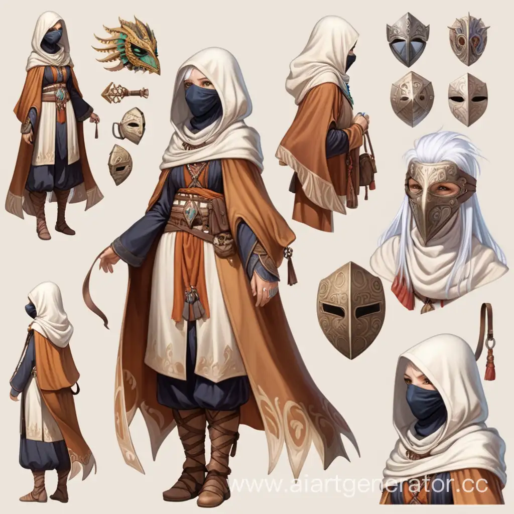 Desert-Wanderer-Woman-with-Mask-in-Middle-Ages-Setting