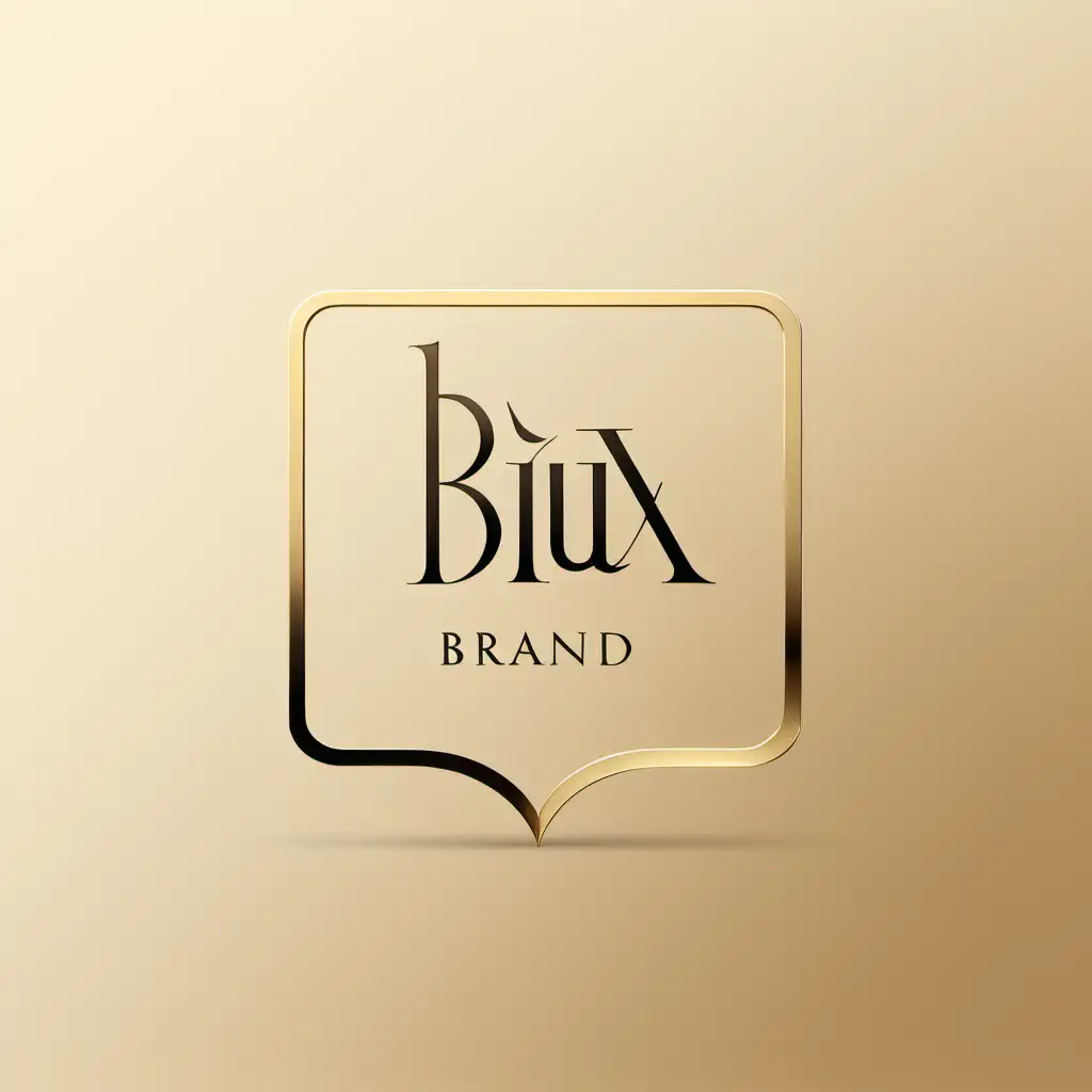 I want a logo for BIUX brand which is cosmetic brand. I want in rectangular shape gold color and minimalist