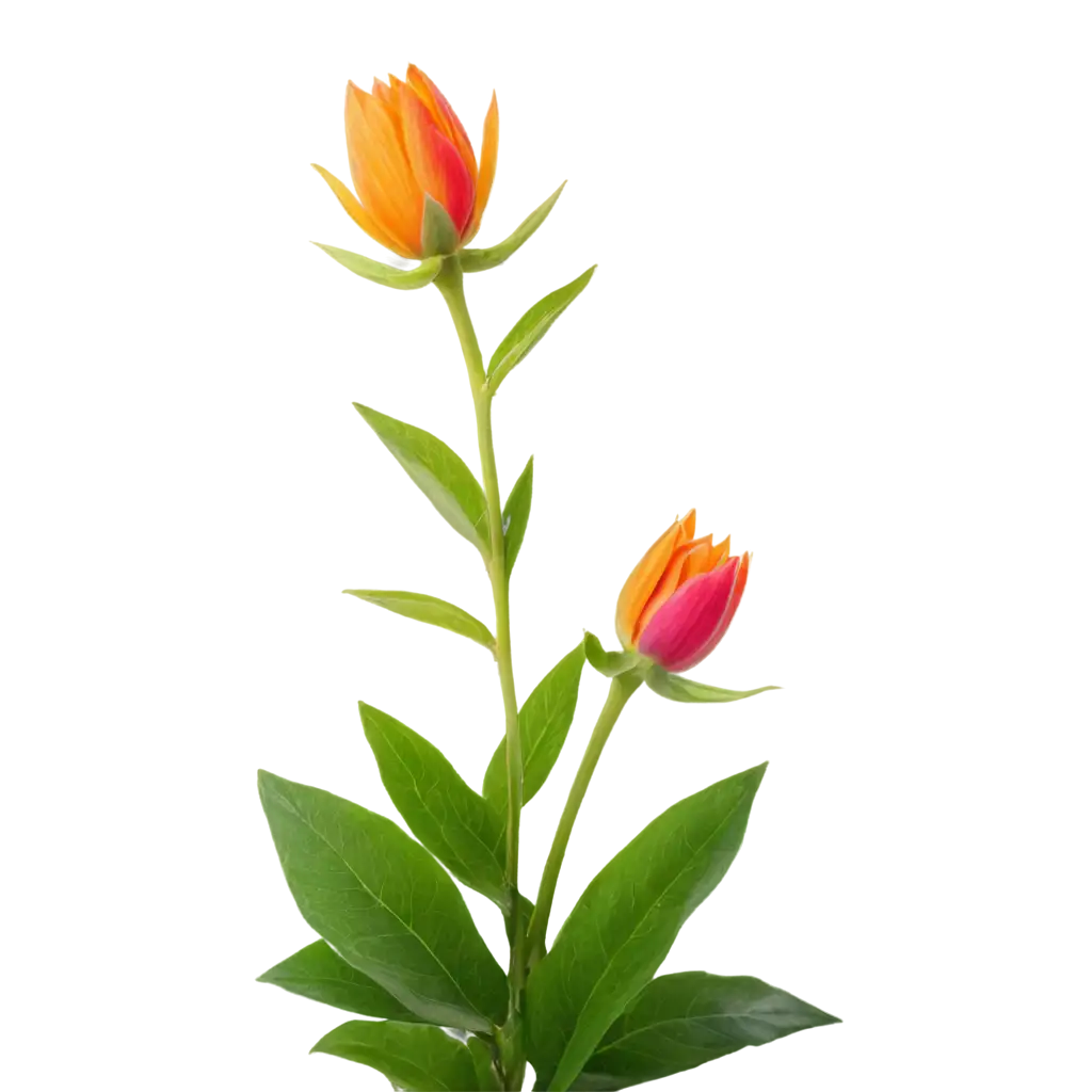 bush with colored Flowers and leaves vertical

